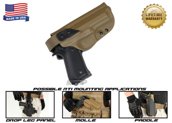 G-Code XST RTI Beretta M9 w/ Rail / Non-Rail Right Hand Holster ( Coyote )