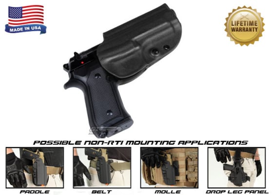 G-Code OSH Non-RTI Beretta M9 w/ Rail / Non-Rail Standard Right Hand Holster ( Black )