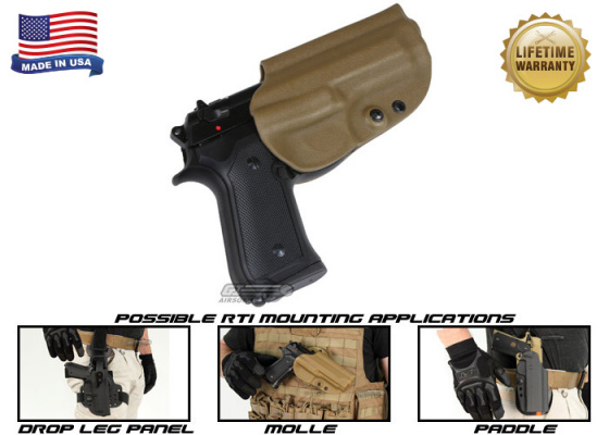 G-Code OSH RTI Beretta M9 w/ Rail / Non-Rail Right Hand Holster ( Coyote )