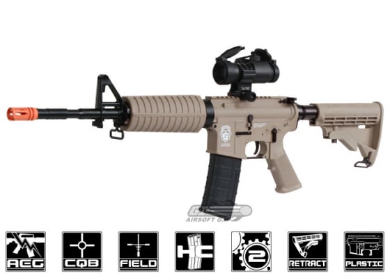 G&G Combat Machine CM16 Carbine Blowback AEG Airsoft Rifle ( Tan )