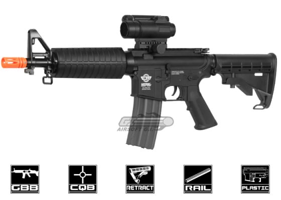 G&G Combat Machine CM16 CQB Carbine Light GBB Airsoft Rifle ( Black )