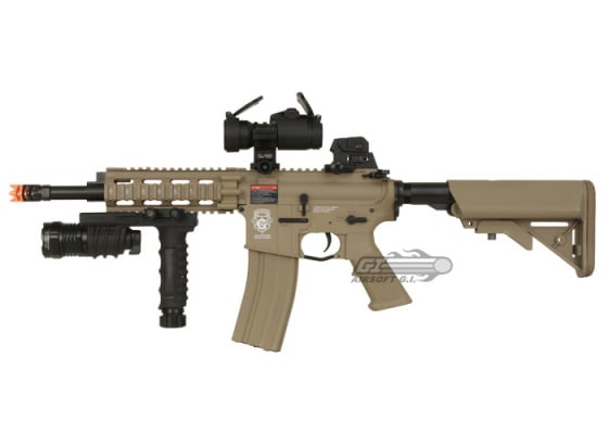 G&G Combat Machine GR16 Rush Blowback M4 Carbine AEG Airsoft Rifle ( Tan )