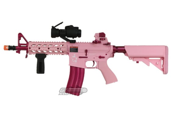 (Discontinued) G&G Femme Fatale15 M4 Raider w/ Polymer RIS AEG Airsoft Rifle ( Pink/ CQB )