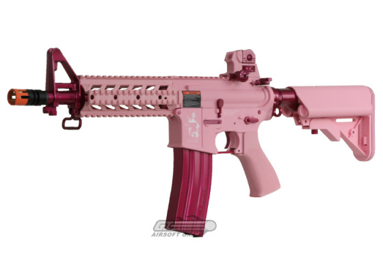 (Discontinued) G&G Femme Fatale15 M4 Raider w/ Polymer RIS AEG Airsoft Rifle ( Pink/ CQB )