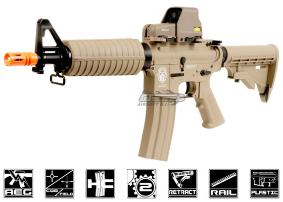 G&G GR16 Light DST Plastic M4 Carbine AEG Airsoft Rifle Battery & Charger Package ( Tan )