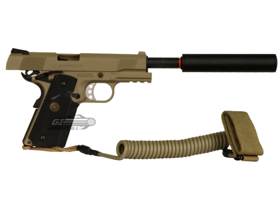 (Discontinued) Airsoft GI Full Metal 1911 Desert Assassin Airsoft Pistol ( Tan )