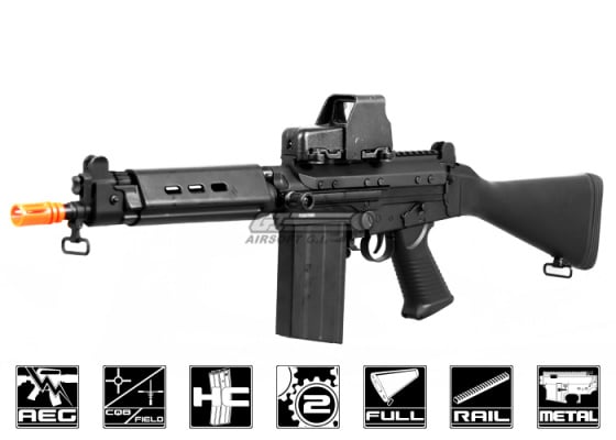 JG JG3000 FAL Carbine AEG Airsoft Rifle ( Black )