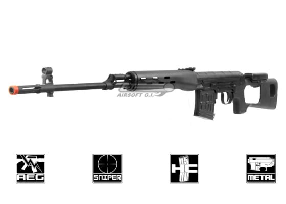 King Arms Full Metal Kalashnikov SVD AEG Airsoft Rifle