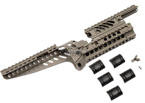 King Arms X47 5 Rails Mounting System Standard Version for TM AK ( Dark Earth )