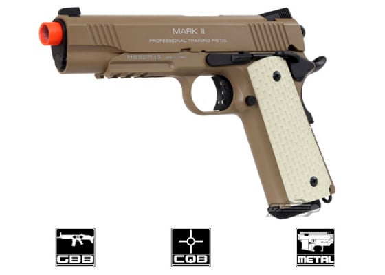 KWA M1911 Mark II PTP GBB Airsoft Pistol ( Tan )