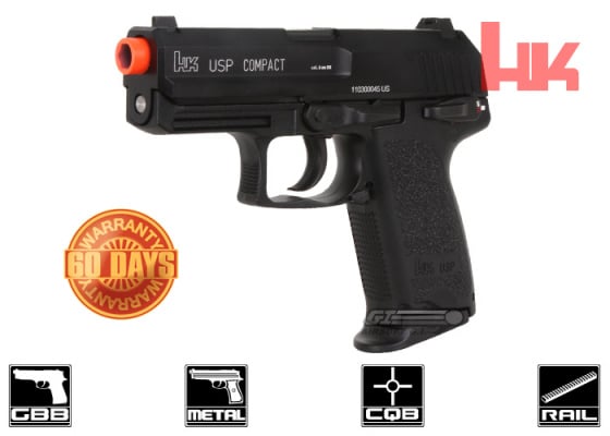 Elite Force H&K USP Compact GBB Airsoft Pistol By KWA ( Black )