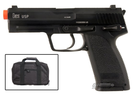 H&K USP GBB Airsoft Pistol By KWA Bag Combo ( Black )