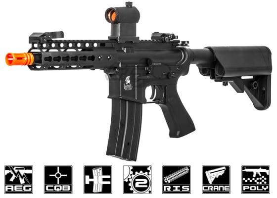 Lancer Tactical LT14B M4 7" Keymod Carbine AEG Airsoft Rifle ( Black )