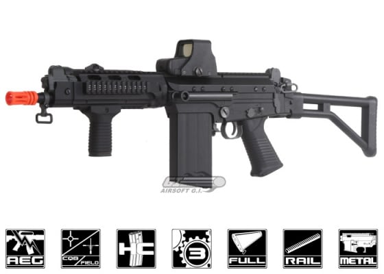 Lancer Tactical FAL Tactical Carbine AEG Airsoft Rifle ( Black )