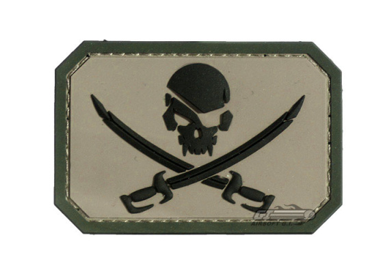 Mil-Spec Monkey Pirate Flag PVC Patch ( Dark ACU )