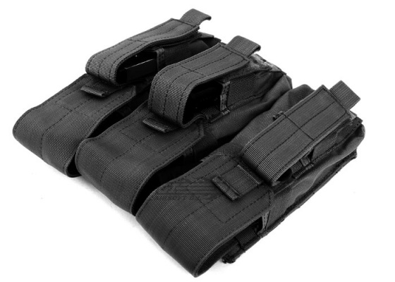 Condor Outdoor Molle Triple AK Kangaroo Magazine Pouch ( Black )