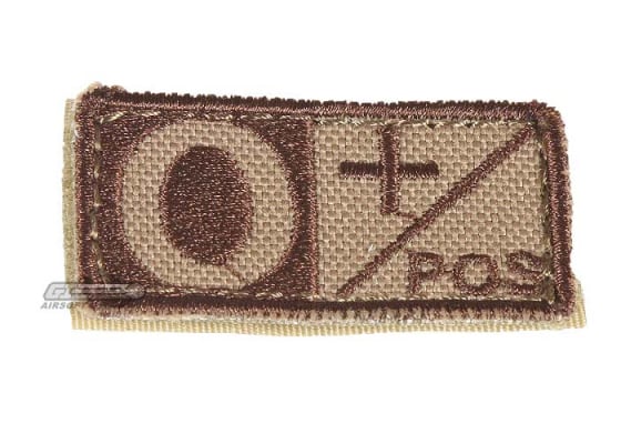 Condor Outdoor Velcro O Positive Blood Type Patch ( Tan )