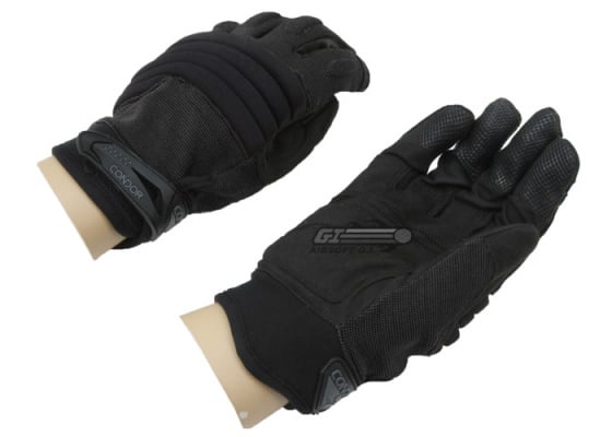 Condor Outdoor Stryker Padded Knuckle Tactical Gloves ( Black / S - 8 )