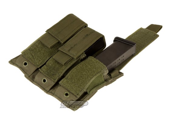 Condor Outdoor Molle Triple Pistol Magazine Pouch ( OD Green )