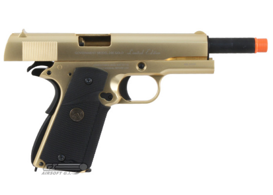 Socom Gear Limited Edition 24K Gold Plated Government Classic M1911 GBB Airsoft Pistol ( Gold )