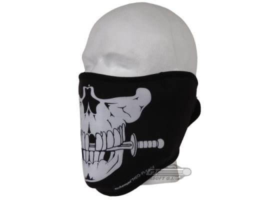 Schampa Jolly Pirate Skull Fleeceprene Facemask ( Black )