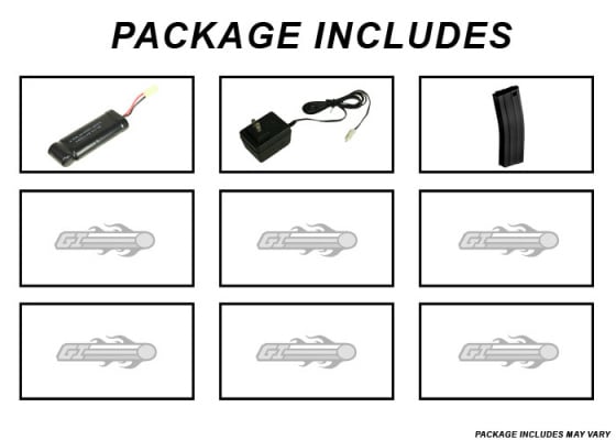 SRC M4A1 Carbine AEG Airsoft Rifle Battery & Charger Package ( Black )