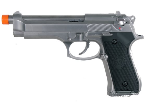 WE M92 Chrome GBB Airsoft Pistol ( Silver )