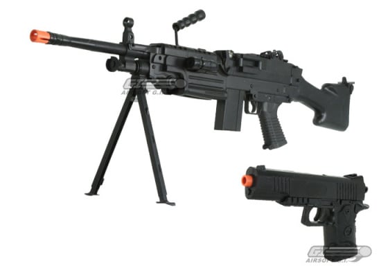 UK Arms P1249 M249 MKII Spring Airsoft LMG ( Black )