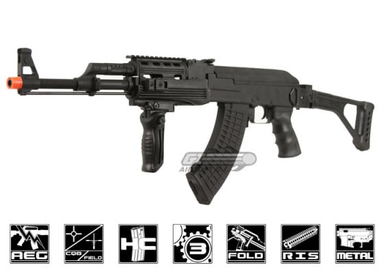 Lancer Tactical LT728U AK47 RIS Tactical AEG Airsoft Rifle w/Folding Stock ( Black )