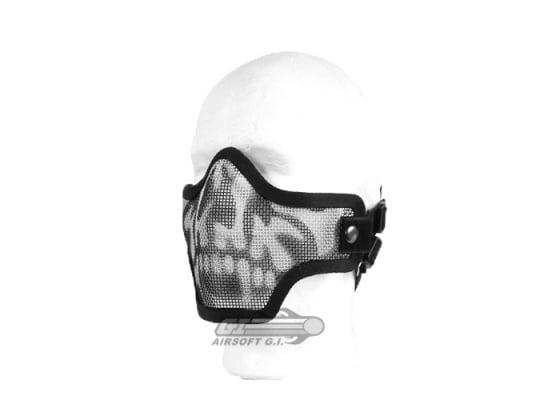 Emerson Tactical Skull Metal Mesh Half Mask ( Black )