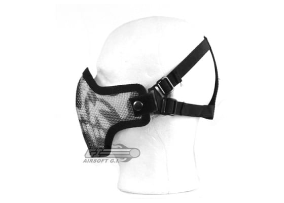 Emerson Tactical Skull Metal Mesh Half Mask ( Black )