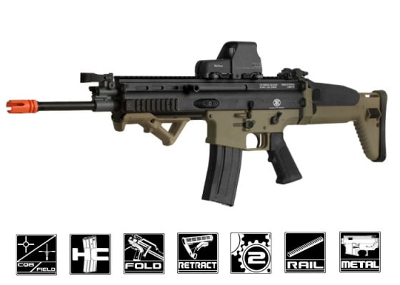 FN Herstal SCAR-L MK16 STD Carbine AEG Airsoft Rifle by VFC ( Tan / Black )