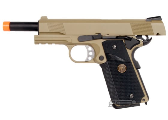 WE MEU 1911 Tactical Desert Warrior GBB Airsoft Pistol ( Tan )