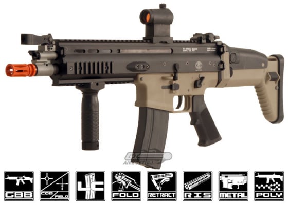 WE Open Bolt FN Herstal SCAR-L MK16 Carbine GBB Airsoft Rifle ( Tan / Black )