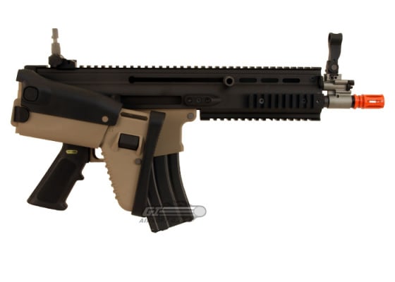 WE Open Bolt FN Herstal SCAR-L MK16 Carbine GBB Airsoft Rifle ( Tan / Black )