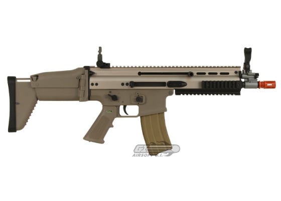 WE Open Bolt FN Herstal SCAR-L MK16 Carbine GBB Airsoft Rifle ( Tan )