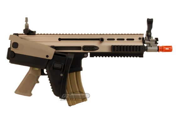 WE Open Bolt FN Herstal SCAR-L MK16 Carbine GBB Airsoft Rifle ( Black / Tan )