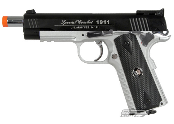 WG Xtreme 1911 CO2 Airsoft Pistol ( Black / Silver )