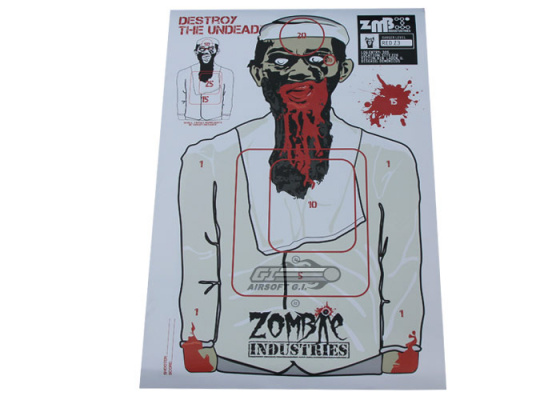 Zombie Industries Terrorist Zombie Indoor Paper Target - 25 Pack ( 17.5 x 23.5" )