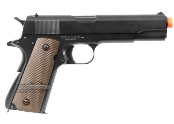 KJW M1911 Government Single Stack GBB Airsoft Pistol ( Black )