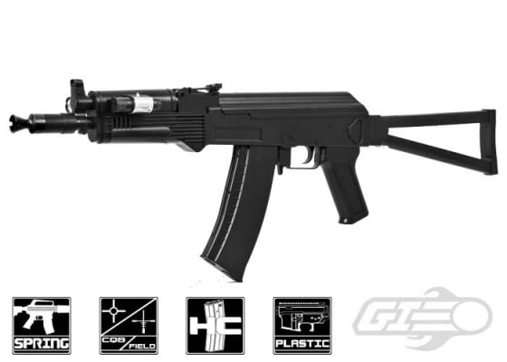 UK Arms P74 AKS74UN Carbine Spring Airsoft Rifle ( Black )