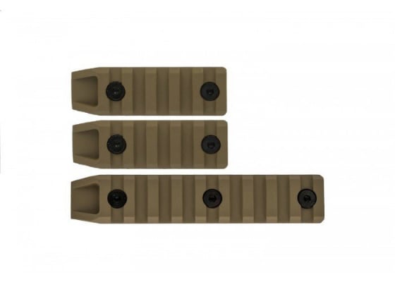 Echo 1 3pc Metal Airsoft KeyMod Rail Slot Set ( Tan )