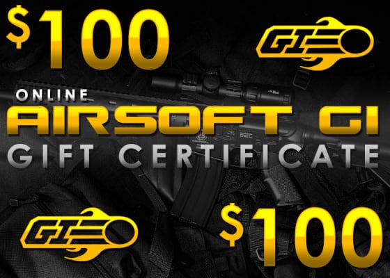 Airsoft GI Gift Certificate $100 ( Online Only / E-mail Delivery )