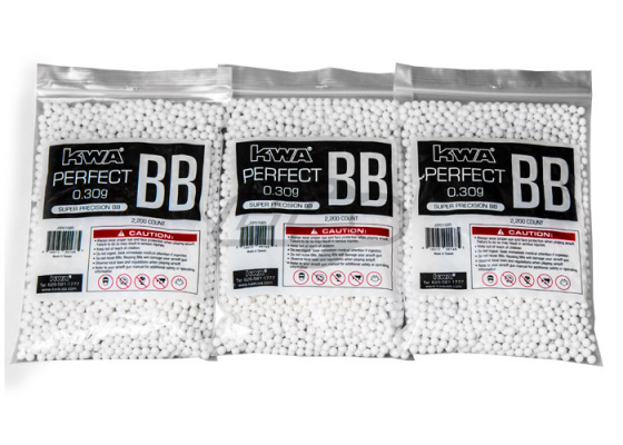 KWA .30g 2200 ct. BBs - 3 Bags ONLINE ONLY ( White )