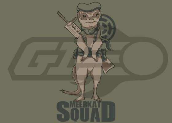 Airsoft GI BB Wars Meerkat Squad T-Shirt ( L )