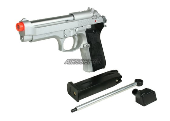 ( Discontinued ) KJW Full Metal M9 Silver Airsoft Pistol ( Latest Edition )