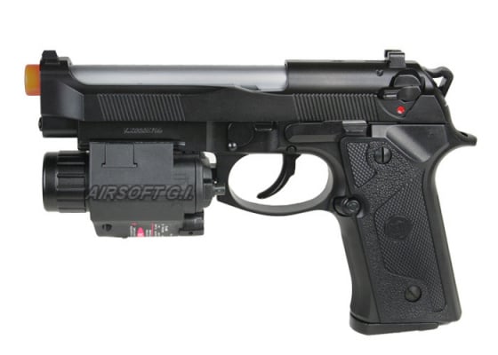 KJW IAFM M9 Elite GBB Airsoft Pistol ( Black / Silver )