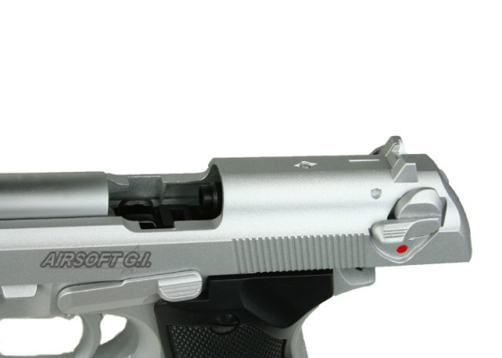 ( Discontinued ) KJW Full Metal M9 Silver Airsoft Pistol ( Latest Edition )