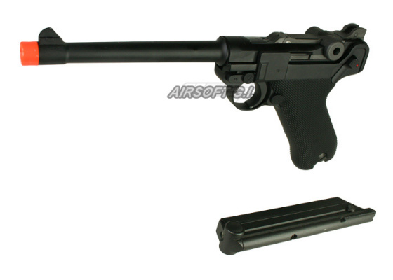 WE P08M Luger Pistol GBB Airsoft Pistol ( Black )