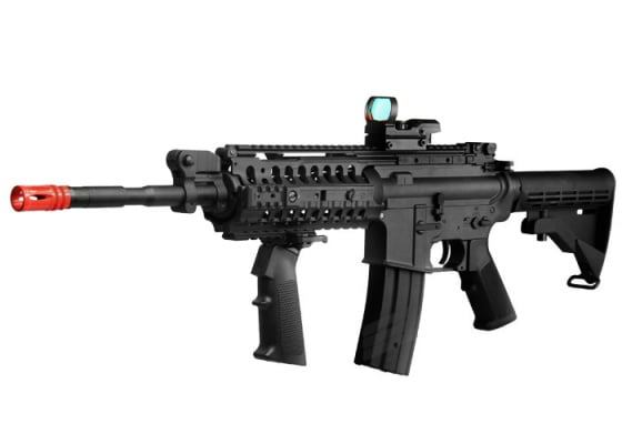 JG F6613 SR16 RIS M4 Carbine AEG Airsoft Rifle Enhanced Version ( Black )